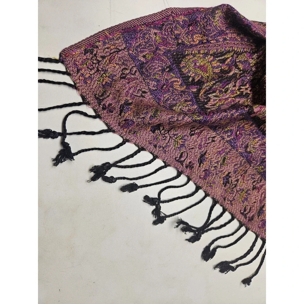 NWT Alpaca Connection scarf natural fiber garment hypoallergenic floral‎ print